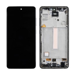 Дисплей для Samsung Galaxy A52/A52 5G/A52s 5G (A525F/A526B/A528B) модуль с рамкой Черный - Сервисный Оригинал