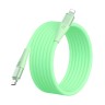 Кабель Type-C - Lightning Remax CB20 (30W, PD, флуоресцентный, 1,2 м) Зеленый