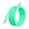 Кабель Type-C - Type-C Remax CB20 (100W, PD, флуоресцентный, 1,2 м) Зеленый