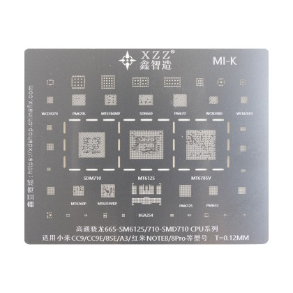 BGA трафарет XZZ Snapdragon 665 для Xiaomi 10/10 Pro/Redmi K30 Pro