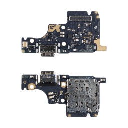 Шлейф для Xiaomi Redmi Note 14 5G (24117RN76O/24117RN76G) плата системный разъем/разъем SIM/микрофон - Премиум