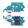 Шлейф для Samsung Galaxy S21 (G991U/America/EU version) плата системный разъем/разъем SIM/микрофон - Премиум
