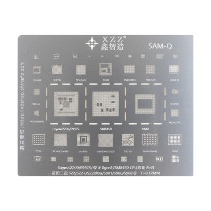 BGA трафарет XZZ Snapdragon 8 Gen 1/Exynos 2200 для Samsung Galaxy S22/S22+/S22 Ultra (S901B/S906B/S908B)