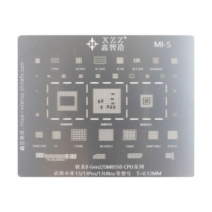 BGA трафарет XZZ Snapdragon 8 Gen 2 для Xiaomi 13/13 Pro/13 Ultra