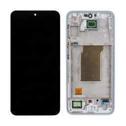 Дисплей для Samsung Galaxy A35 5G (A356E) модуль с рамкой Голубой - Сервисный Оригинал