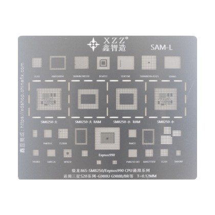 BGA трафарет XZZ Snapdragon 865/Exynos 990 для Samsung S20