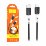 Кабель Type-C - Lightning Hoco X82 (3A, PD, оплетка силикон, термостойкий) Черный
