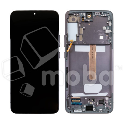 Дисплей для Samsung Galaxy S22+ (S906B) модуль с рамкой Черный - Сервисный Оригинал