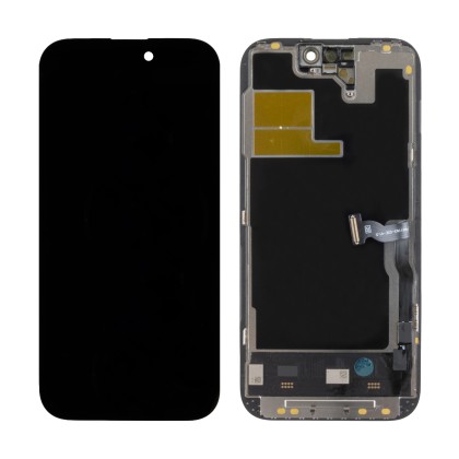 Дисплей для iPhone 14 Pro (A2891) в сборе с тачскрином Черный - DD (Soft OLED, Full HD, 120 Гц) (с верификацией = с привязкой без ошибки)