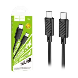 Кабель Type-C - Type-C Hoco X88 (5A, 60W, 2 м) Черный - уценка (мятая упаковка)