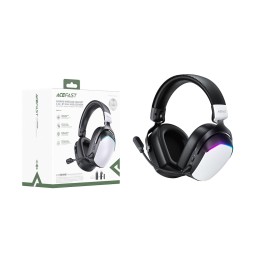 Беспроводные наушники Bluetooth Acefast H11 (накладные, игровые, с микрофоном) Белый - уценка (мятая упаковка)