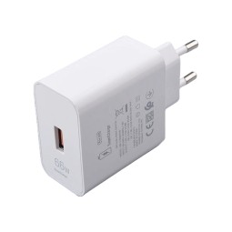 Сетевое зарядное устройство USB для Huawei SuperCharger (66W, QC3.0, кабель Type-C) Белый - уценка (мятая упаковка)
