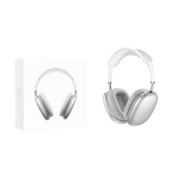 Беспроводные наушники Bluetooth Hoco W58 (накладные, ANC) Серебро - уценка (мятая упаковка)
