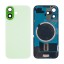 Задняя крышка для iPhone 17 (A3520) в сборе со стеклом камеры Зеленый (стекло, монолит, MagSafe, логотип) - Премиум