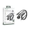 Кабель Type-C - 3 в 1 (Type-C + Type-C + Беспроводная зарядка 15W) Acefast C6-11 (3A, 100W, оплетка нейлон, 1,2 м) Черный