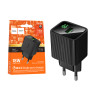 Сетевое зарядное устройство USB Hoco CS81A (18W, QС3.0, с дисплеем) Черный