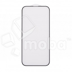 Защитное стекло "Матовое" для iPhone 14 Pro Черный (Закалённое, полное покрытие)