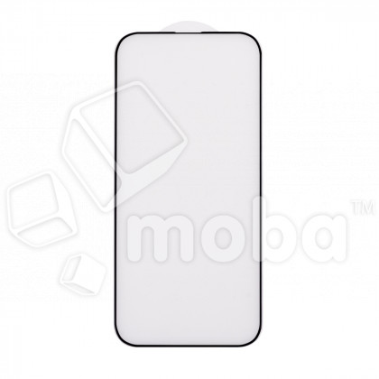 Защитное стекло "Матовое" для iPhone 14 Pro Черный (Закалённое, полное покрытие)