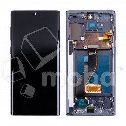 Дисплей для Samsung Galaxy Note 10 (N970F/N971F) модуль с рамкой Черный - (OLED)