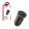Автомобильное зарядное устройство USB Hoco Z39 (18W, QC3.0, 2USB) Черный