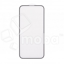 Защитное стекло "Матовое" для iPhone 14 Pro Max Черный (Закалённое, полное покрытие)