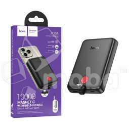 Внешний Аккумулятор (Power Bank) Hoco J133A 10000 mAh (20W, PD, Type-C, встроенный кабель Type-C) Черный