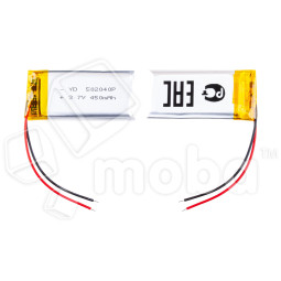 Аккумулятор универсальный 502040p 3,7v Li-Pol 450 mAh (5*20*40 mm)