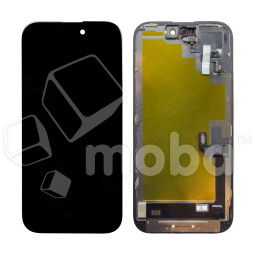 Дисплей для iPhone 16 (A3287) в сборе с тачскрином Черный - (Soft OLED, Full HD) (с верификацией = с привязкой без ошибки)