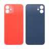 Задняя крышка для iPhone 12 (A2403) Красный (стекло, монолит, широкий вырез под камеру, логотип) - Премиум