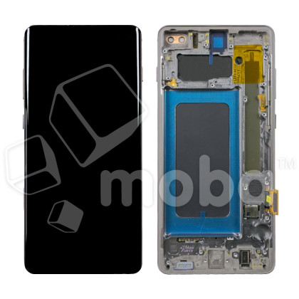 Дисплей для Samsung Galaxy S10+ (G975F) модуль с рамкой Черный - OR Ref. (SP)