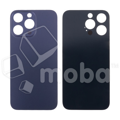 Задняя крышка для iPhone 14 Pro Max (A2895) Темно-фиолетовый (стекло, узкий вырез под камеру, логотип) - Премиум