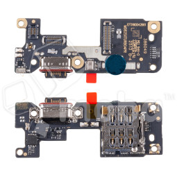 Шлейф для Xiaomi Poco F7 (25053PC47G/25053PC47I) плата системный разъем/разъем SIM/микрофон - Премиум