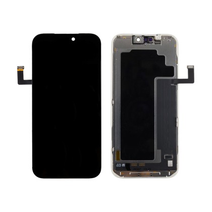 Дисплей для iPhone 17 Pro Max (A3526) в сборе с тачскрином Черный - (Soft OLED, Full HD, 120 Гц) (с верификацией = с привязкой без ошибки)