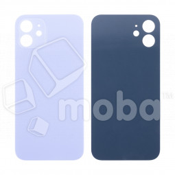Задняя крышка для iPhone 12 (A2403) Фиолетовый (стекло, монолит, широкий вырез под камеру, логотип) - Премиум