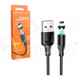 Кабель USB - Lightning Borofone BX41 (2.4A, магнитный) Черный