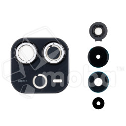 Стекло камеры для Xiaomi Redmi Note 14 4G (24117RN76O/24117RN76G ) в сборе с рамкой Черный