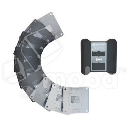 Платформа для реболлинга Mijing Z21 Max для iPhone X/Xs/Xs Max/Xr/12/12 mini/12 Pro/12 Pro Max/12/12 mini/13 Pro/13 Pro Max/14/14 Plus/14 Pro/14 Pro Max/15/15 Plus/15 Pro/15 Pro Max/16/16 Plus/16 Pro/16 Pro Max с трафаретами процессоров