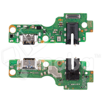 Шлейф для Tecno Spark 40C (KM4k) плата на системный разъем/разъем гарнитуры/микрофон - Премиум