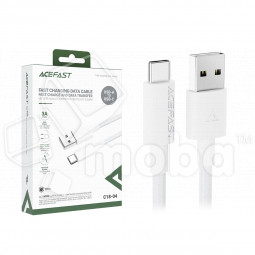 Кабель USB - Type-C Acefast C18-04 (3A, оплетка нейлон, 1.2 м) Белый