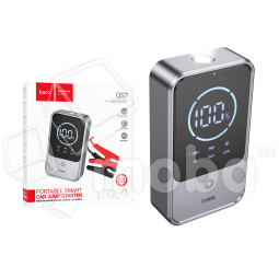 Пусковое устройство (бустер) + Внешний Аккумулятор (Power Bank) Hoco QS7 10000 mAh (18W, PD, Type-C, LED дисплей) Серый