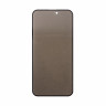Защитное стекло "Антишпион" для iPhone 15 Черный (Закалённое, полное покрытие)