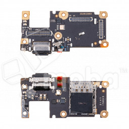 Шлейф для Xiaomi 11T/11T Pro (21081111RG/2107113SG) плата системный разъем/разъем SIM/микрофон - Премиум