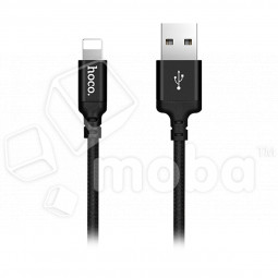 Кабель USB - Lightning Hoco X14 (2A, оплетка нейлон, 2 м) Черный