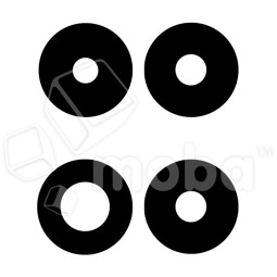 Стекло камеры для Xiaomi Redmi Note 14 Pro 4G (24116RACCG) (комплект 4 шт.) Черный