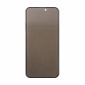 Защитное стекло "Антишпион" для iPhone 15 Pro Max Черный (Закалённое, полное покрытие)