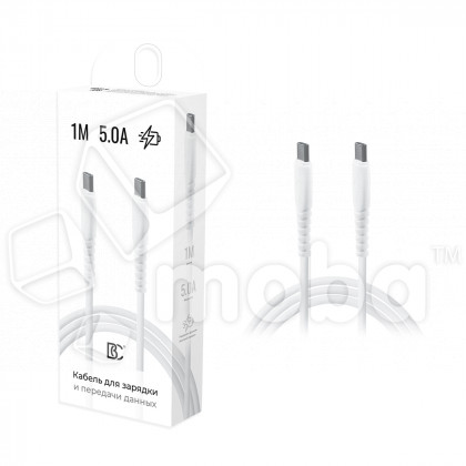Кабель Type-C - Type-C BC (5A, PD) Белый