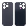 Задняя крышка для iPhone 14 Pro (A2891) Черный (стекло, узкий вырез под камеру, логотип) - Премиум