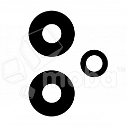 Стекло камеры для Realme 9/9 5G (RMX3521/RMX3474) (комплект 3 шт.) Черный