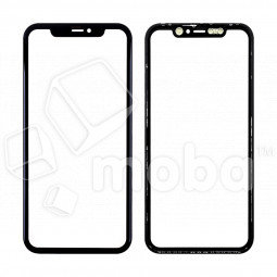 Стекло для переклейки iPhone 11 в сборе с рамкой и OCA пленкой Черный - OR (Mitsubishi)