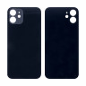Задняя крышка для iPhone 12 (A2403) Черный (стекло, широкий вырез под камеру, логотип)